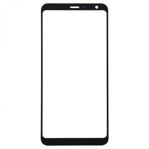 Lentille en verre extérieur de l'écran avant pour LG Stylo 4 / Q710 / Q710MS / Q710CS (noir) SH079B1500-06