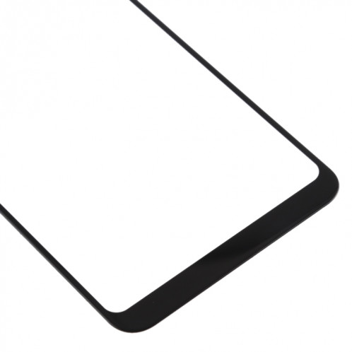 Lentille en verre extérieur de l'écran avant pour LG Stylo 4 / Q710 / Q710MS / Q710CS (noir) SH079B1500-06