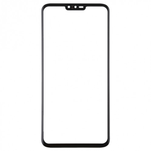 Lentille en verre extérieur de l'écran avant pour LG V40 ThinQ (noir) SH080B1768-06