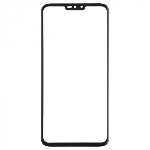 Lentille en verre extérieur de l'écran avant pour LG V40 ThinQ (noir) SH080B1768-06