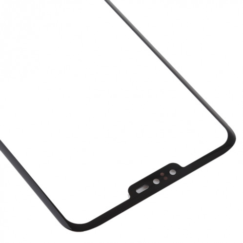 Lentille en verre extérieur de l'écran avant pour LG V40 ThinQ (noir) SH080B1768-06