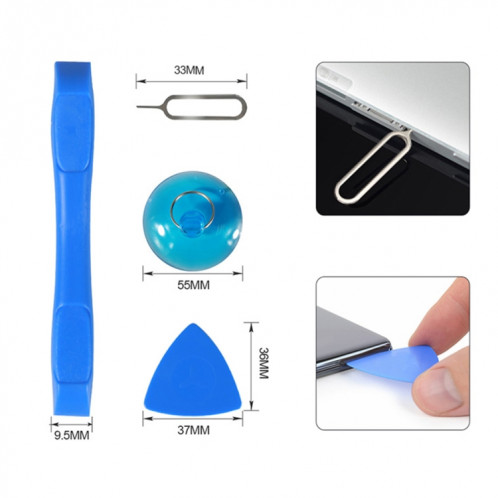 BEST BST-504 Kit d'outils de démontage de téléphone portable 9 en 1 pour smartphone Samsung SB5094107-06