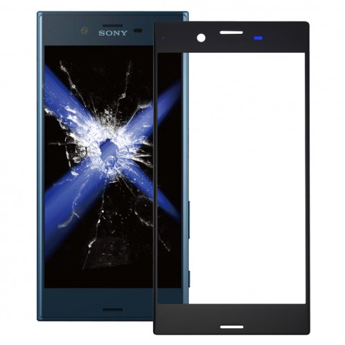 iPartsAcheter pour Sony Xperia XZ Lentille extérieure en verre (Noir) SI33BL1934-06