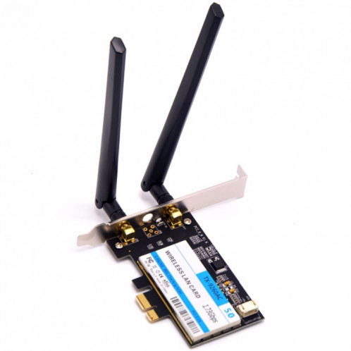 TX-9260AC Adaptateur WiFi PCI-e de bureau bibande double bande 802.11ac 1730Mbps + Carte réseau sans fil Bluetooth 5.0 pour Intel 9260ac SH52151330-05