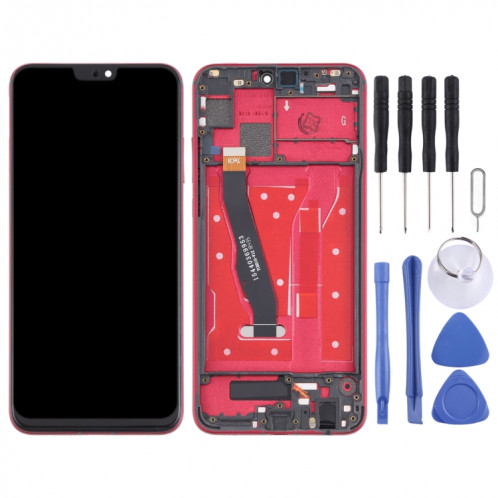 Écran LCD et numériseur Assemblage complet avec cadre pour Huawei Honor 8x (rouge) SH276R1661-07