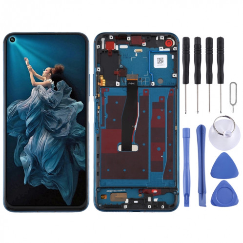 Écran LCD et numériseur complet avec cadre pour Huawei Honor 20 Pro (bleu) SH280L1333-06