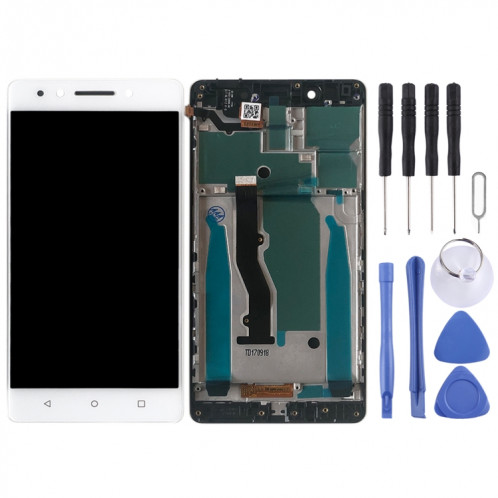 Écran LCD et numériseur complet avec cadre pour Lenovo K8 Note XT1902-3 (blanc) SH342W537-04