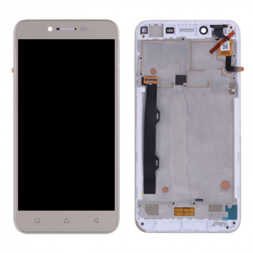 Écran LCD OEM pour Lenovo Vibe K5 Plus A6020A46 A6020l36 A6020l37 Assemblage complet du numériseur avec cadre (Or) SH357J485-04