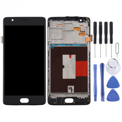Pour OnePlus 3 / 3T A3000 A3010 TFT Matériel Écran LCD et numériseur Assemblage complet avec cadre (Noir) SH424B112-06