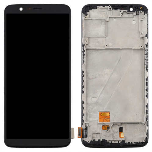Pour OnePlus 5T A5010 TFT Écran LCD et numériseur complet avec cadre (noir) SH429B1315-06