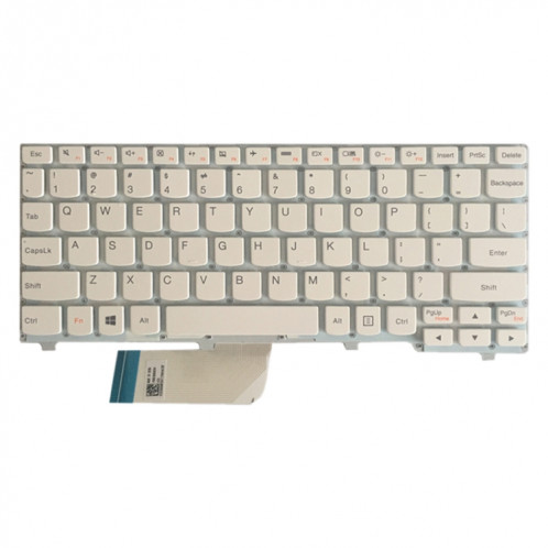 Clavier version américaine pour Lenovo ideapad 100S 100S-11IBY (blanc) SH469W1677-04