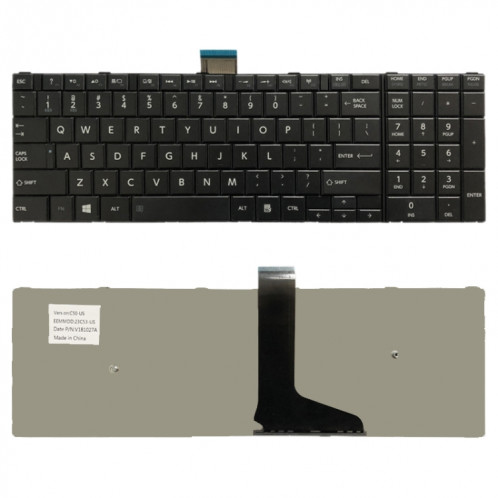 Clavier Version américaine pour Toshiba Satellite C50D C50-A C50-A506 C50D-A C55T-A C55-A C55D-A SH54721443-04