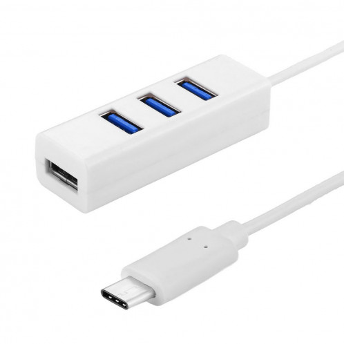 Adaptateur de concentrateur femelle portatif USB-C / Type-C mâle à 4 ports USB SH55491684-08