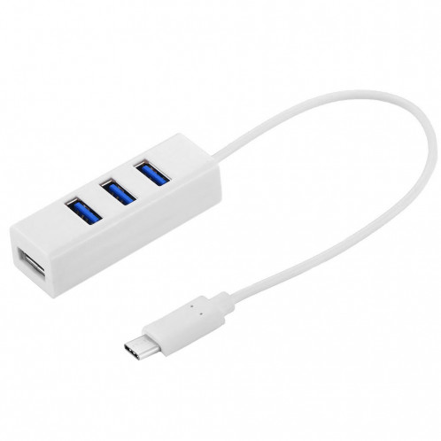 Adaptateur de concentrateur femelle portatif USB-C / Type-C mâle à 4 ports USB SH55491684-08
