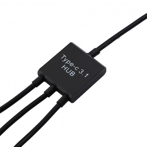 Portable USB-C / Type-C Mâle à deux ports USB Femelle + Micro USB Femelle Mini Câble Hub Splitter Adaptateur SH55511789-09