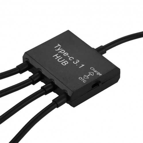 Portable USB-C / Type-C Mâle à 3 Ports USB Femelle + Micro USB Femelle Alimentation Charge OTG HUB Câble Connecteur Splitter SH55521405-07