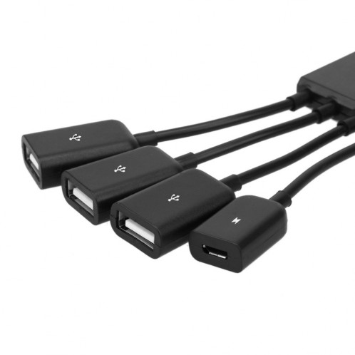 Portable USB-C / Type-C Mâle à 3 Ports USB Femelle + Micro USB Femelle Alimentation Charge OTG HUB Câble Connecteur Splitter SH55521405-07