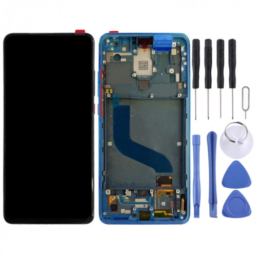 Écran LCD matériel OLED et numériseur complet avec cadre pour Xiaomi Redmi K20 / Redmi K20 Pro / 9T Pro (bleu) SH574L635-04