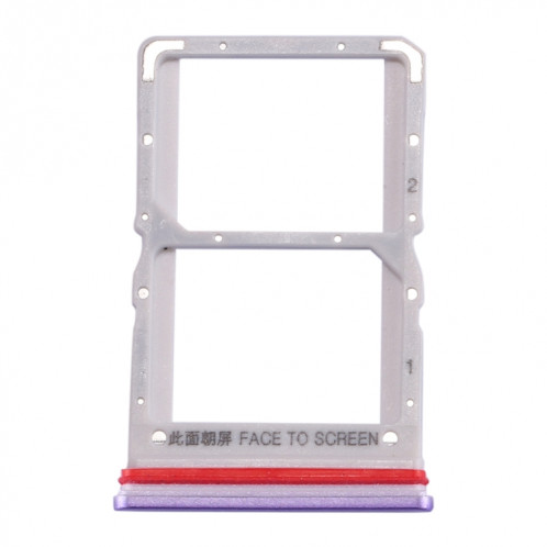 Plateau Carte SIM + Plateau Carte SIM pour Xiaomi Redmi K30 5G (Violet) SH685P361-05