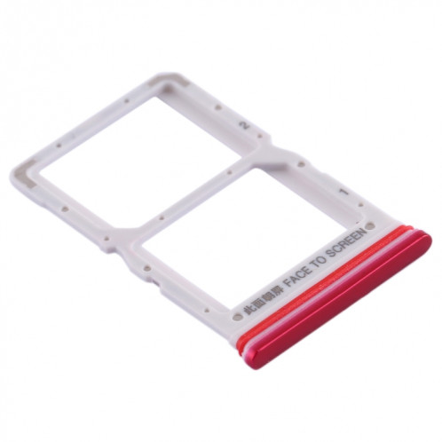 Plateau Carte SIM + Plateau Carte SIM pour Xiaomi Redmi K30 5G (Rouge) SH685R483-05
