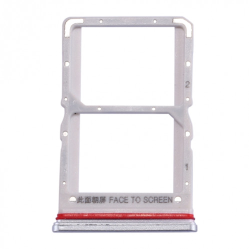 Plateau Carte SIM + Plateau Carte SIM pour Xiaomi Redmi K30 5G (Argent) SH685S1423-05