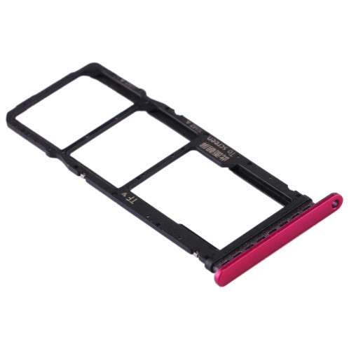 Plateau pour carte SIM + plateau pour carte SIM + plateau pour carte Micro SD pour Huawei P40 Lite E / Enjoy 10 (rouge) SH697R898-05