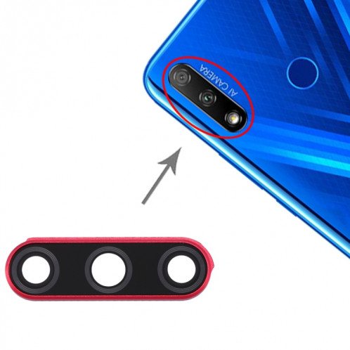 Cache d'objectif de caméra pour Huawei Honor 9X (Rouge) SH698R339-05