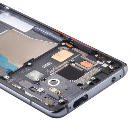 Boîtier avant plaque de lunette de cadre LCD avec touches latérales pour Xiaomi Redmi K30 Pro (noir) SH824B1081-06