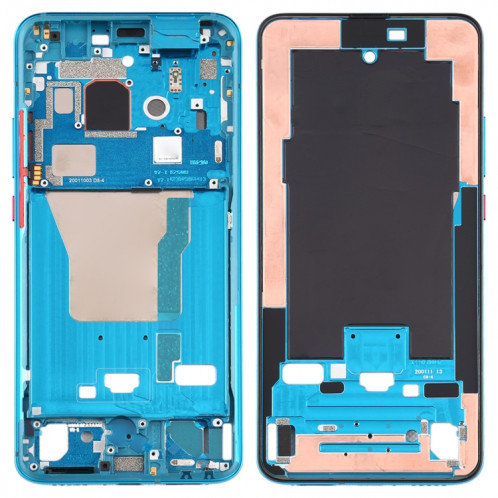 Boîtier avant plaque de lunette de cadre LCD avec touches latérales pour Xiaomi Redmi K30 Pro (bleu) SH824L907-06