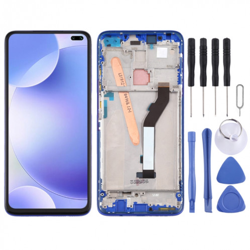 Écran LCD et numériseur complet avec cadre pour Xiaomi Redmi K30 5G (bleu) SH827L95-06