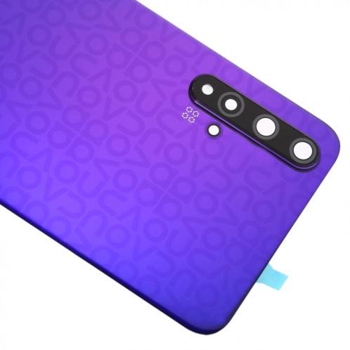 Cache arrière de batterie d'origine avec cache d'objectif d'appareil photo pour Huawei Nova 5T (violet) SH62PL1034-06