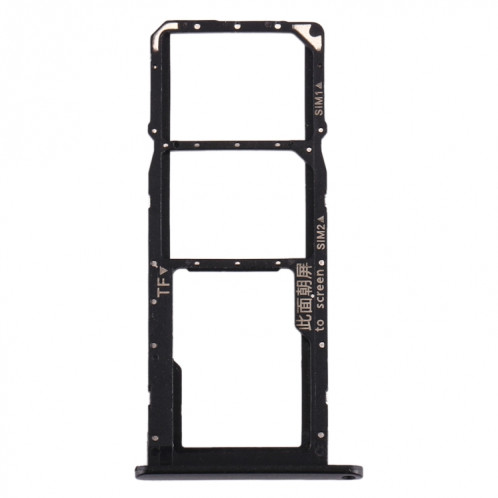 Plateau de la carte SIM + plateau de la carte SIM + plateau de la carte Micro SD pour Huawei Enjoy 10e / Honor Play 9A (noir) SH885B1880-05