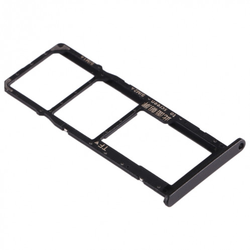 Plateau de la carte SIM + plateau de la carte SIM + plateau de la carte Micro SD pour Huawei Enjoy 10e / Honor Play 9A (noir) SH885B1880-05