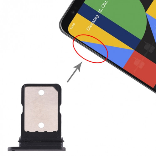 Plateau de la carte SIM pour Google Pixel 4 / Pixel 4XL (noir) SH939B185-05