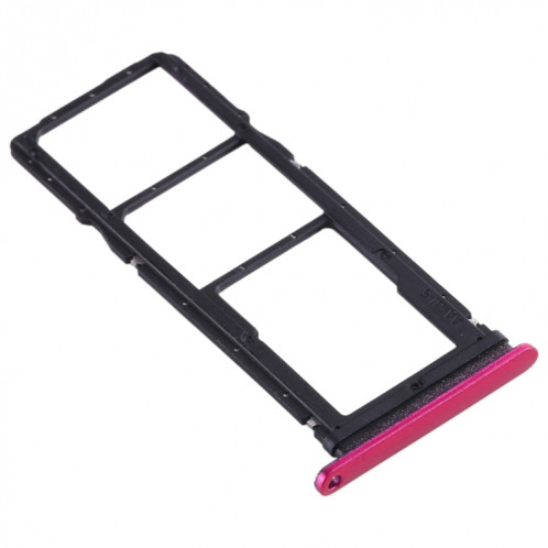 Plateau pour carte SIM + plateau pour carte SIM + plateau pour carte Micro SD pour Huawei Enjoy 10 / Honor Play 3 (rouge violacé) SH60ZH1682-05