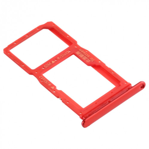 Plateau pour carte SIM + Plateau pour carte SIM / Plateau pour carte Micro SD pour Huawei Enjoy 10 Plus (Rouge) SH965R1535-05