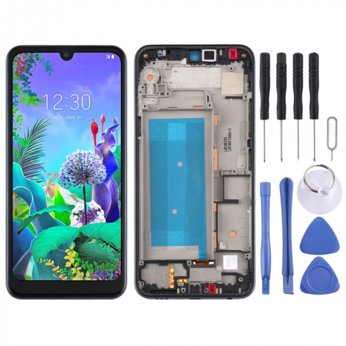 Écran LCD d'origine pour LG Q60, assemblage complet de numériseur double SIM avec cadre (noir) SH971B242-06