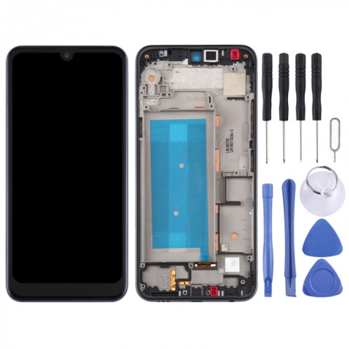 Écran LCD d'origine pour LG Q60, assemblage complet de numériseur double SIM avec cadre (noir) SH971B242-06