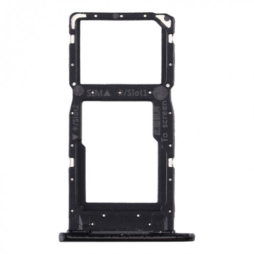 Plateau pour carte SIM + plateau pour carte SIM / plateau pour carte Micro SD pour Huawei Enjoy 9s (noir) SH985B1441-05