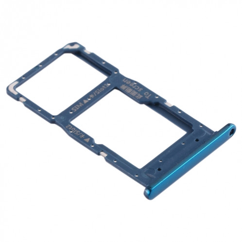 Plateau pour carte SIM + plateau pour carte SIM / plateau pour carte Micro SD pour Huawei Enjoy 9s (bleu) SH985L1151-05