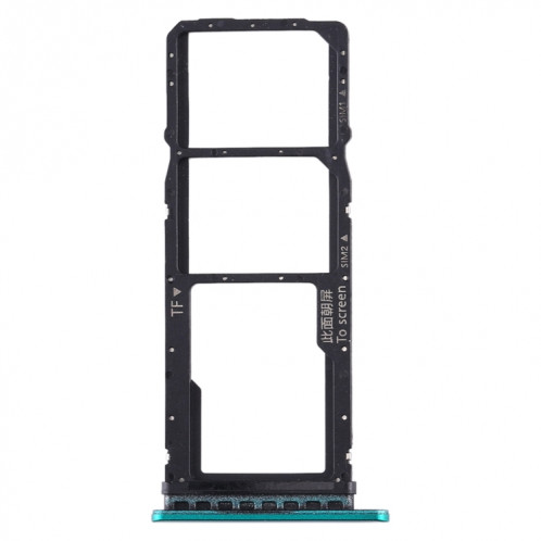 Plateau pour carte SIM + plateau pour carte SIM + plateau pour carte Micro SD pour Huawei Honor Play 4T (vert) SH987G914-05