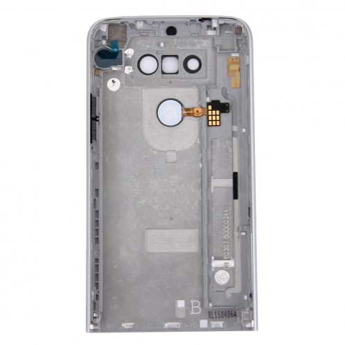 iPartsAcheter pour LG G5 Couverture Arrière en Métal avec Lentille de Caméra Arrière et Bouton d'Empreinte Digitale (Argent) SI12SL1656-06