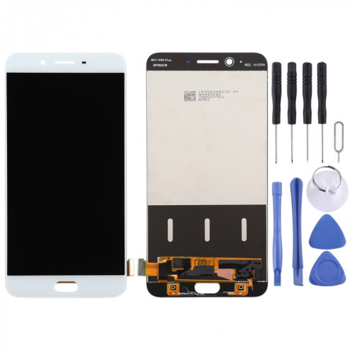 Écran LCD d'origine et assemblage complet de numériseur pour OPPO R11 Plus (blanc) SH027W864-06