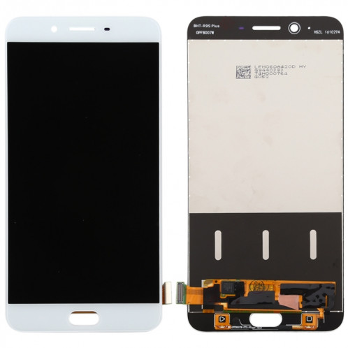 Écran LCD d'origine et assemblage complet de numériseur pour OPPO R11 Plus (blanc) SH027W864-06