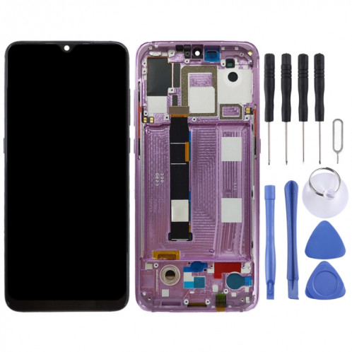 Écran LCD et numériseur d'origine AMOLED avec assemblage complet avec cadre pour Xiaomi Mi 9 (rose) SH123F1605-06