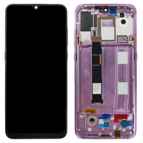 Écran LCD et numériseur d'origine AMOLED avec assemblage complet avec cadre pour Xiaomi Mi 9 (rose) SH123F1605-06
