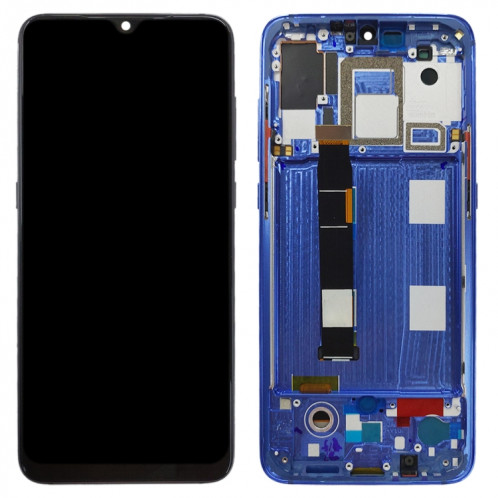Écran LCD et numériseur d'origine AMOLED avec assemblage complet avec cadre pour Xiaomi Mi 9 (bleu) SH123L1234-06