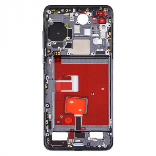 Plaque de cadre intermédiaire d'origine avec touches latérales pour Huawei P40 (noir) SH140B992-06
