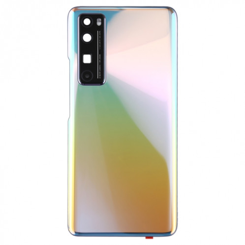Cache arrière de batterie d'origine avec cache d'objectif d'appareil photo pour Huawei Nova 7 Pro 5G (argent) SH41SL502-06
