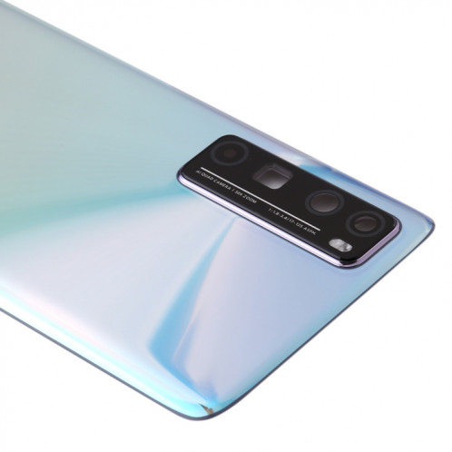 Cache arrière de batterie d'origine avec cache d'objectif d'appareil photo pour Huawei Nova 7 Pro 5G (argent) SH41SL502-06